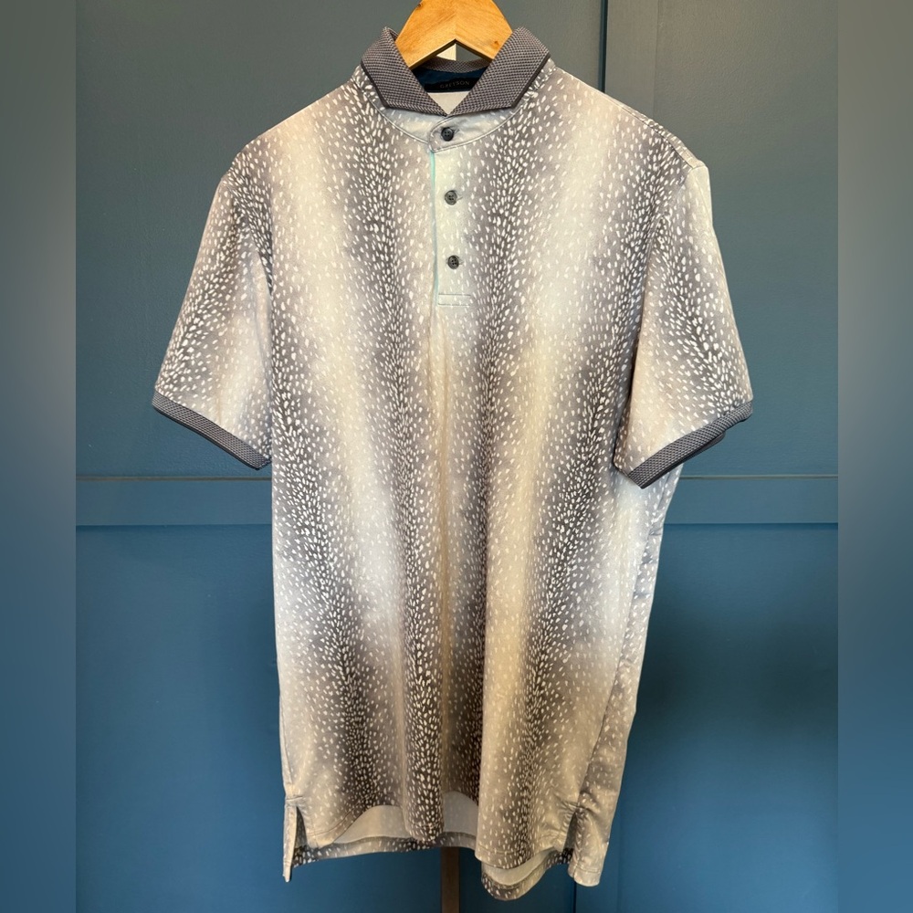 Greyson Gray Patterned Polo Shirt